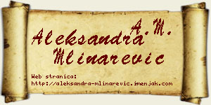 Aleksandra Mlinarević vizit kartica
